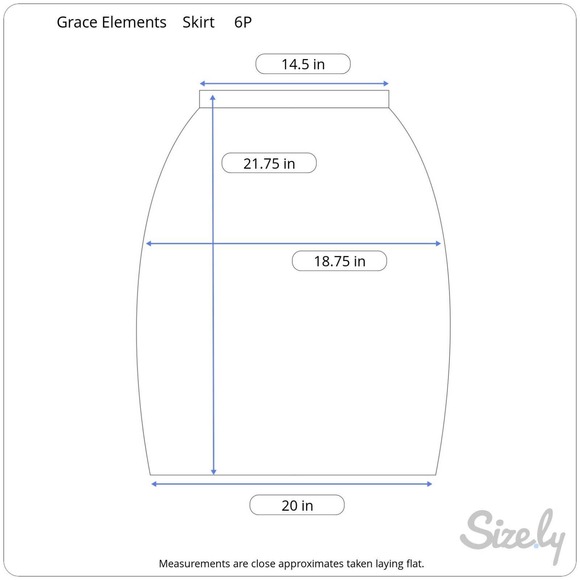 Grace Elements Womens A-Line Skirt Size 6P Petite Gray Career Stretch Knee - Picture 2 of 7